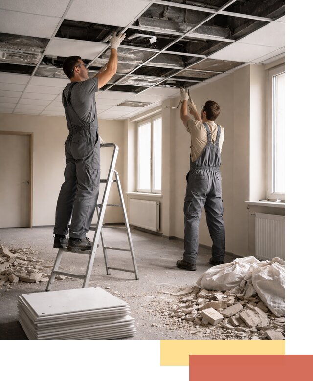 Демонтаж потолков Армстронг профессионально в Апшеронске