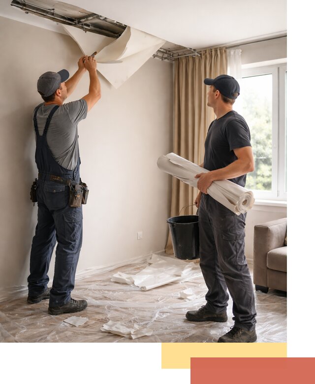 Демонтаж натяжного потолка в Апшеронске быстро и аккуратно