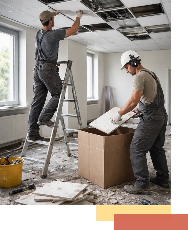 Демонтаж потолочной плитки в Апшеронске быстро и аккуратно