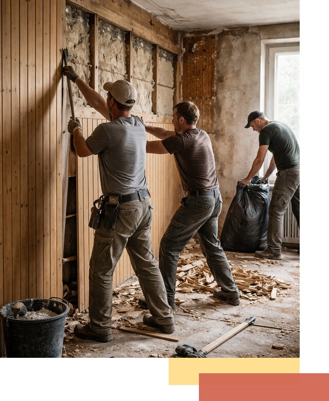 Демонтаж вагонки и вывоз материалов в Апшеронске