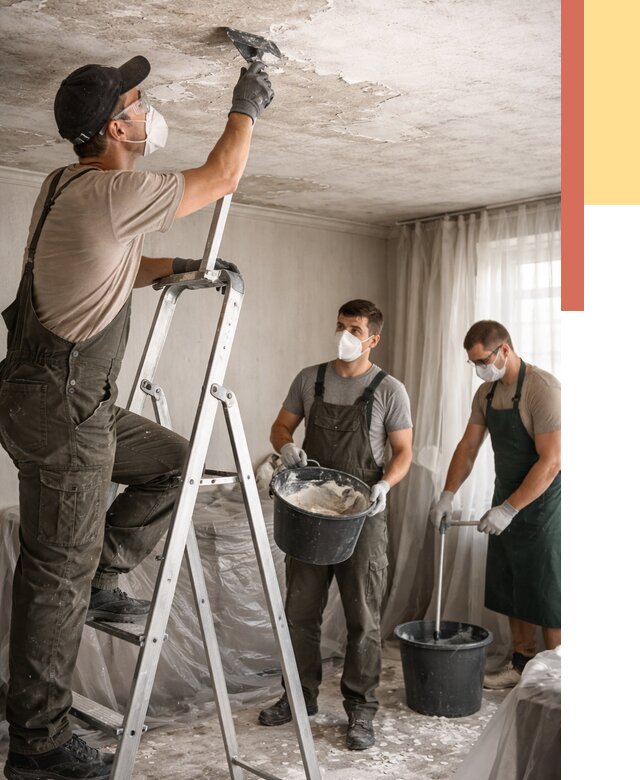 Удаление побелки с потолка в Апшеронске от 2562 руб. быстро и недорого | ОТДЕЛОЧНИК-Пшр