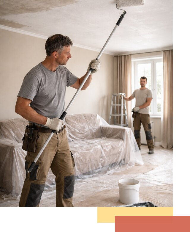 Грунтовка потолка в Апшеронске — подготовка под покраску и отделку