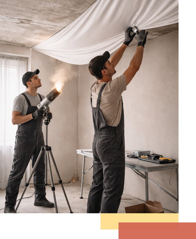 Установка натяжного потолка под ключ в Апшеронске