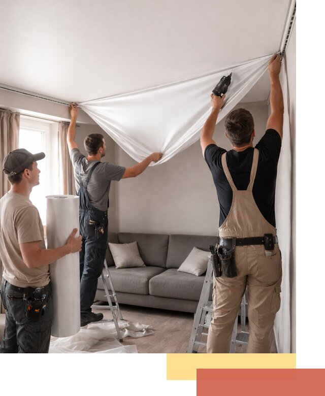 Монтаж сатинового натяжного потолка в Апшеронске качественно и быстро