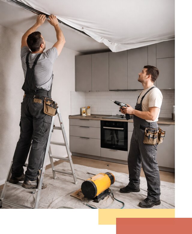 Монтаж натяжного потолка на кухне в Апшеронске