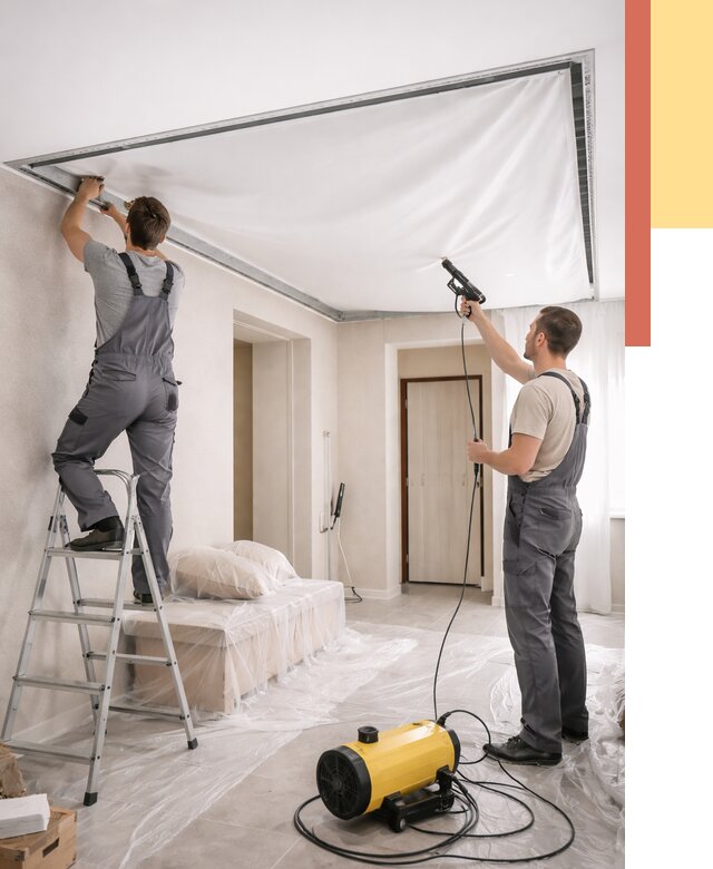 Монтаж натяжного потолка в прихожей в Апшеронске от 2716 руб. под ключ | ОТДЕЛОЧНИК-Пшр