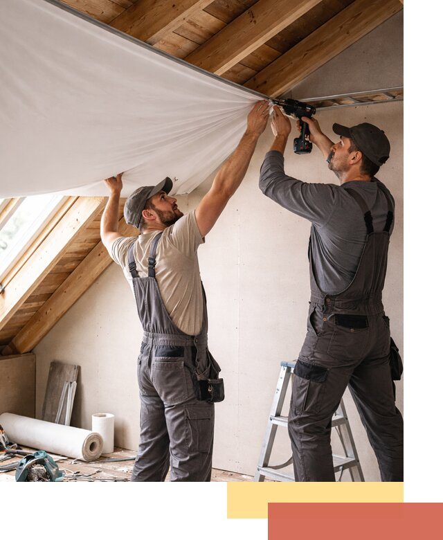 Монтаж натяжного потолка в мансарде в Апшеронске