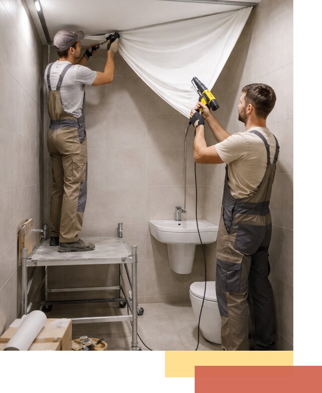 Монтаж натяжного потолка в санузле в Апшеронске