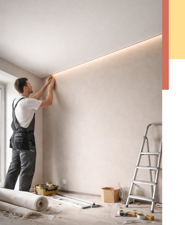 Теневые натяжные потолки в Апшеронске от 8403 руб. под ключ | ОТДЕЛОЧНИК-Пшр