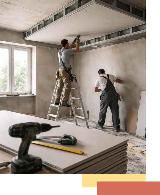 Двухуровневый потолок из гипсокартона в Апшеронске