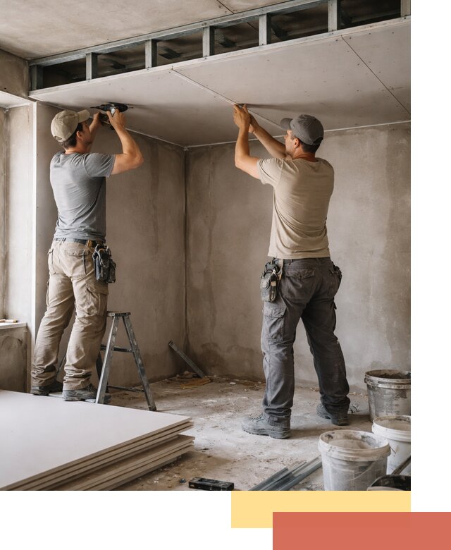 Короб из гипсокартона на потолке под ключ в Апшеронске