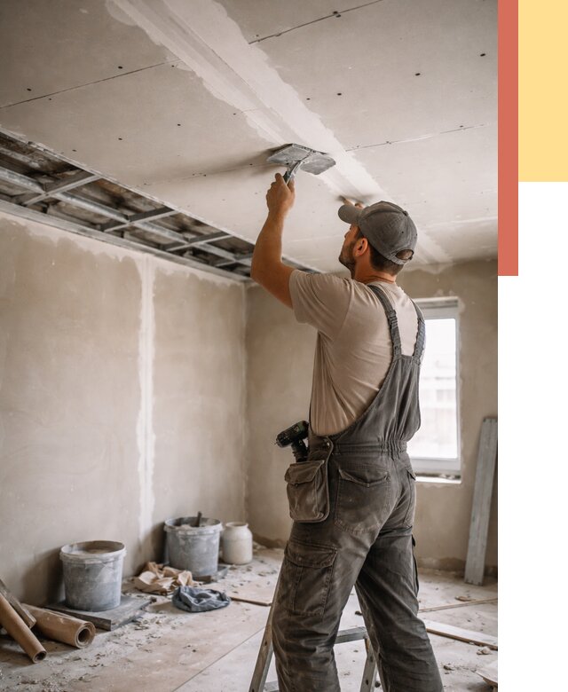 Ремонт потолка из гипсокартона в Апшеронске от 666 руб./м² — быстро и недорого | ОТДЕЛОЧНИК-Пшр