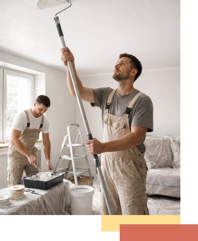 Покраска потолка водоэмульсионной краской в Апшеронске