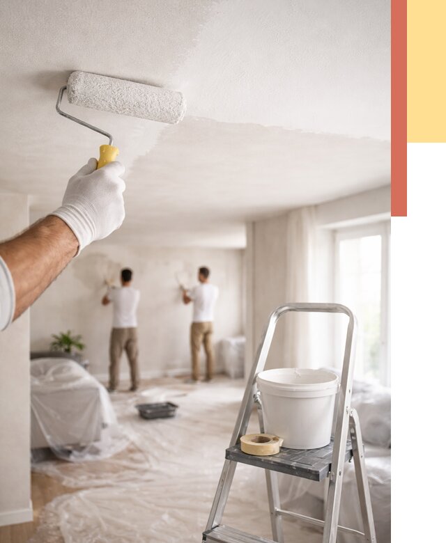 Покраска потолка акриловой краской в Апшеронске от 2562 руб. | ОТДЕЛОЧНИК-Пшр