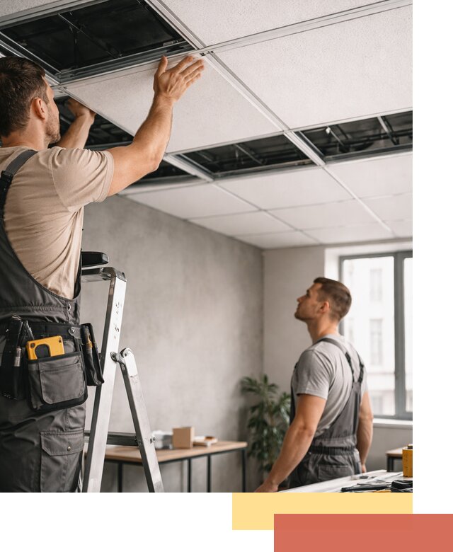 Монтаж потолочной плитки в Апшеронске качественно и в срок