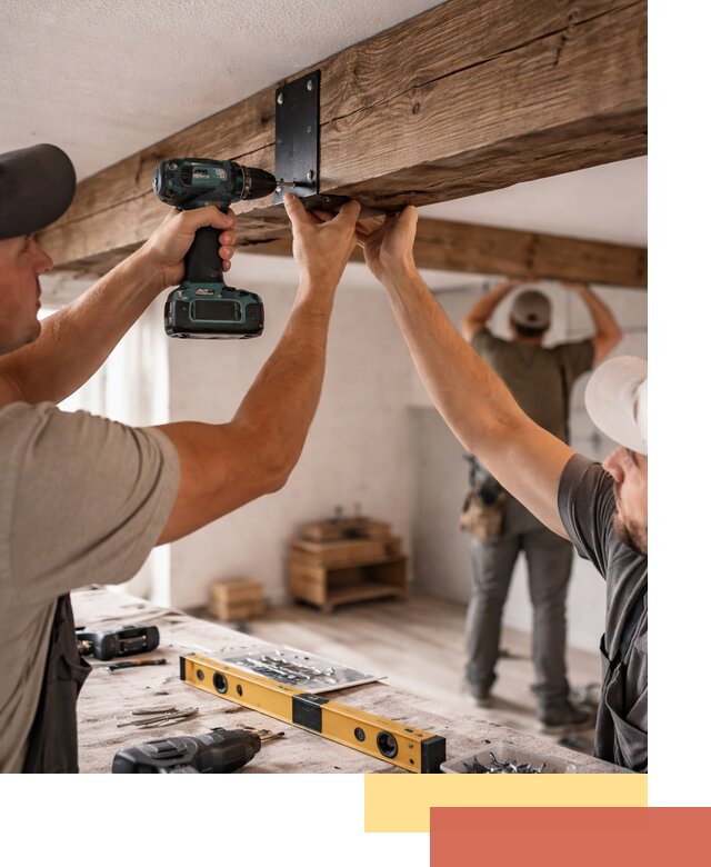 Монтаж декоративных потолочных балок в Апшеронске