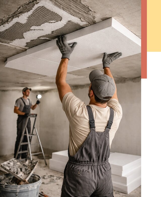 Утепление потолка пенопластом в Апшеронске от 4612 руб/м2 — недорого и быстро | ОТДЕЛОЧНИК-Пшр